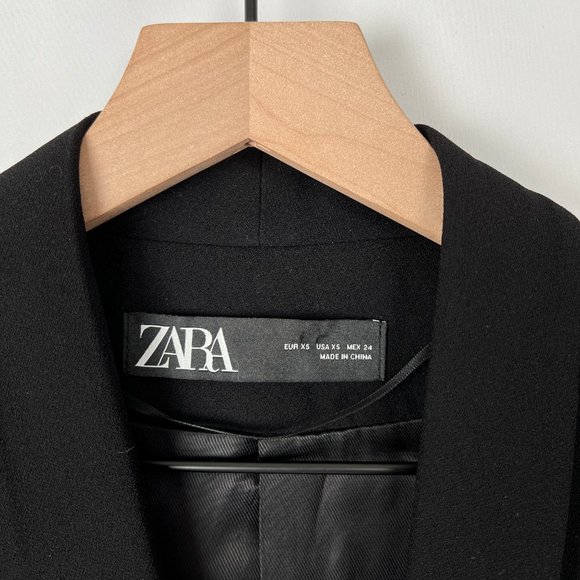 ZARA Blogger Favorite Oversized Double Breasted Blazer Suit Jacket Pea Coat - XS - Picture 5 of 10